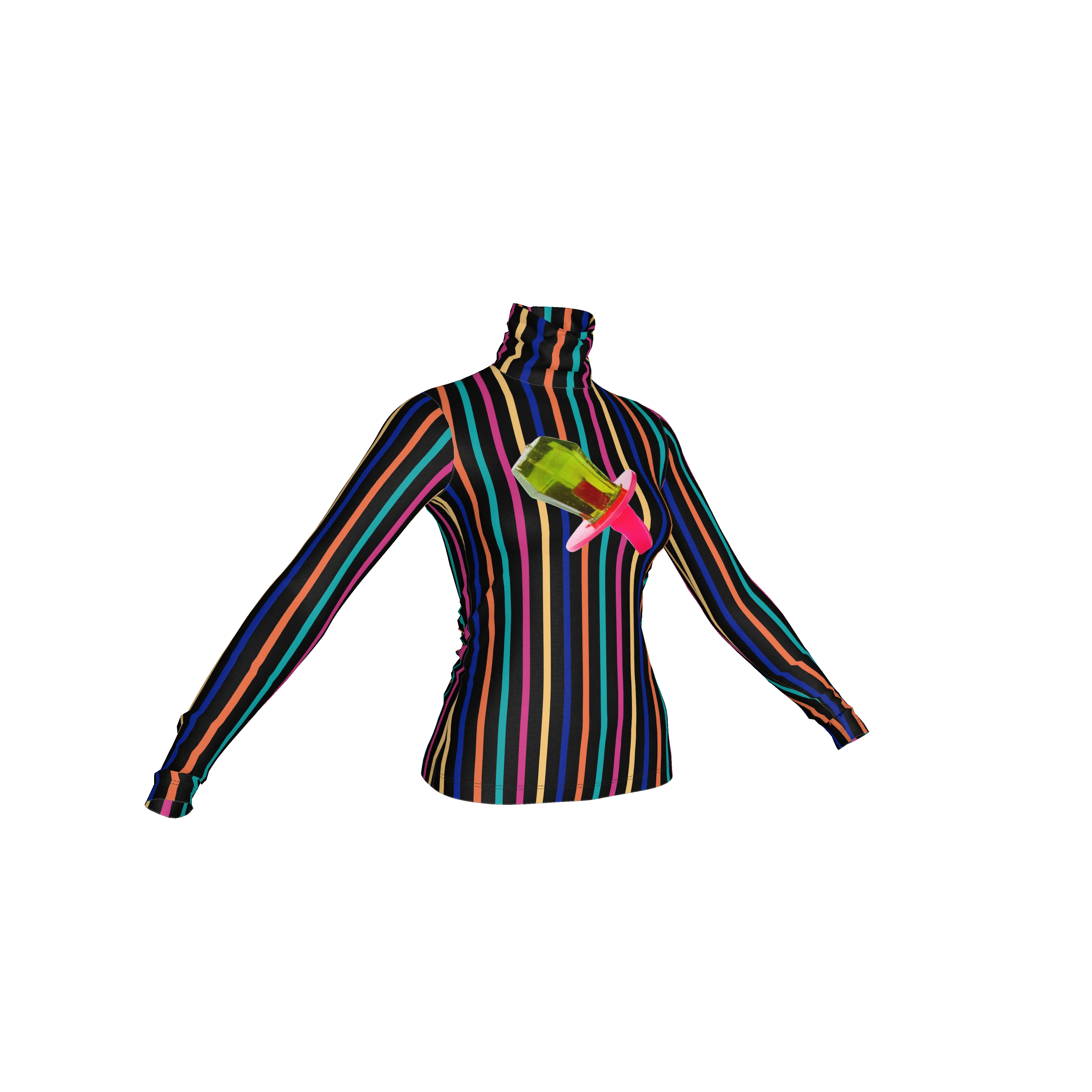 Candy Stripe Ring Pop Turtleneck