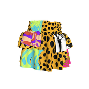 BruceGlen Cheetah Scramble Smocked Skirt