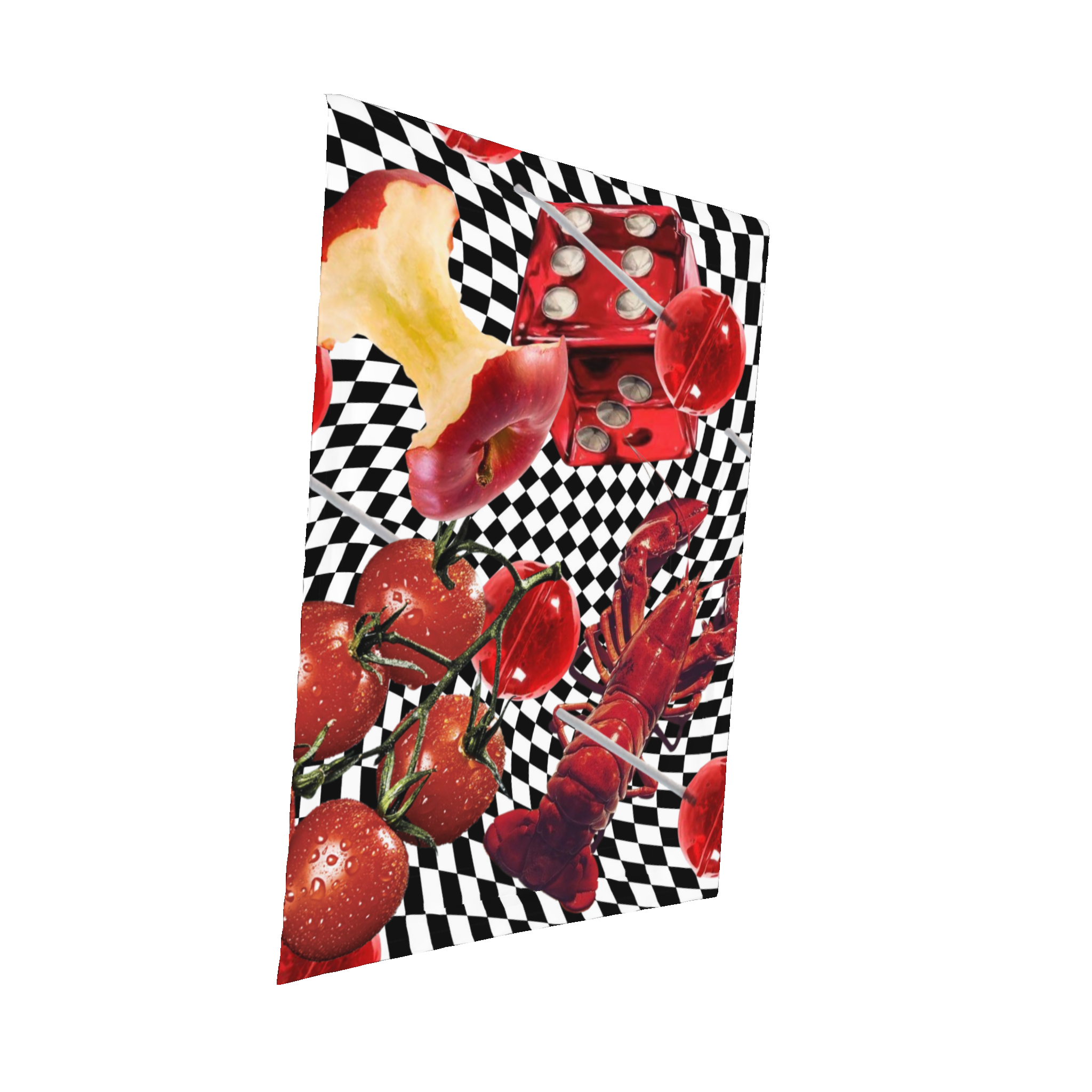 Red Warped Check Placemat