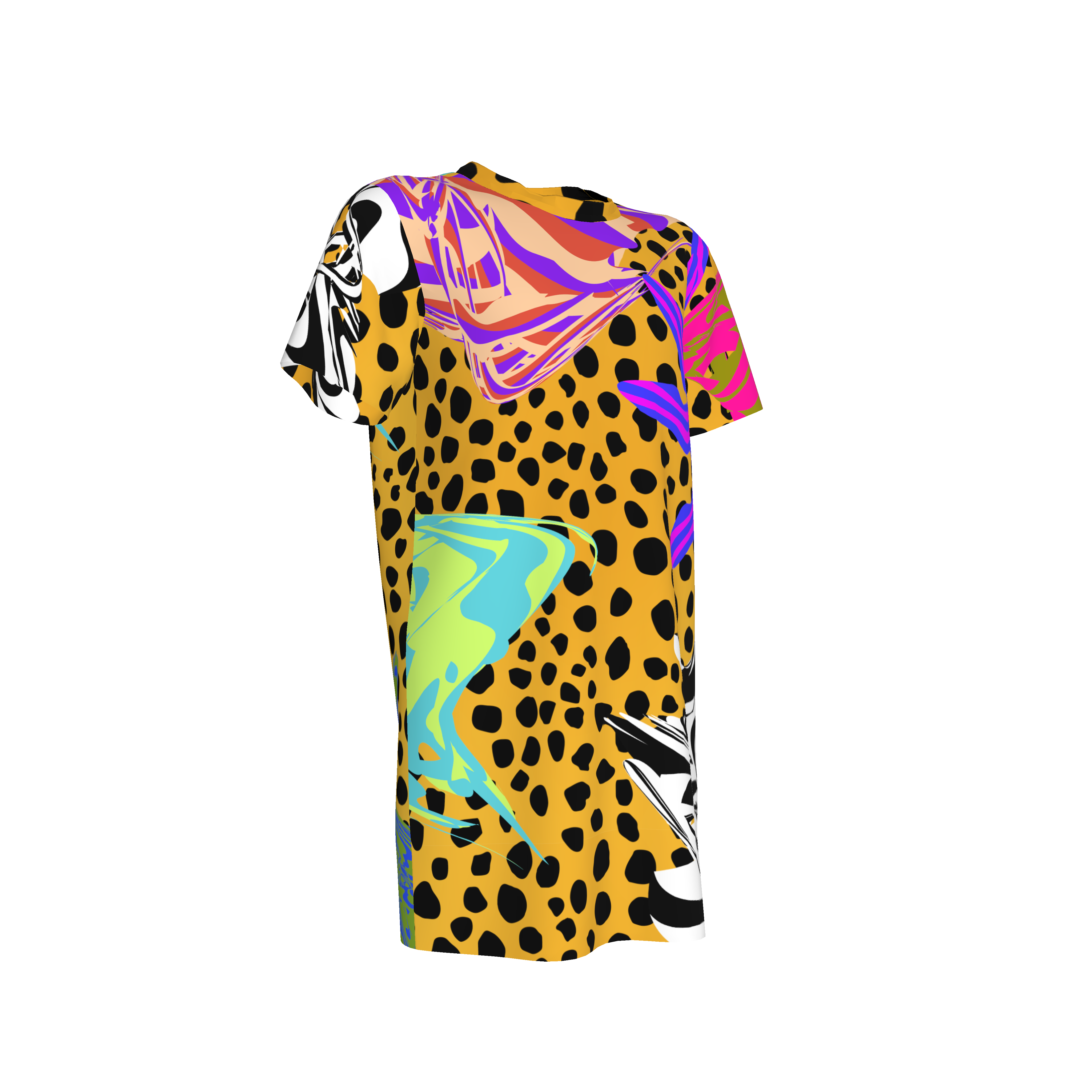 BruceGlen Cheetah Scramble Kid's T-Shirt Dress