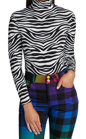 Zebra Print Turtleneck
