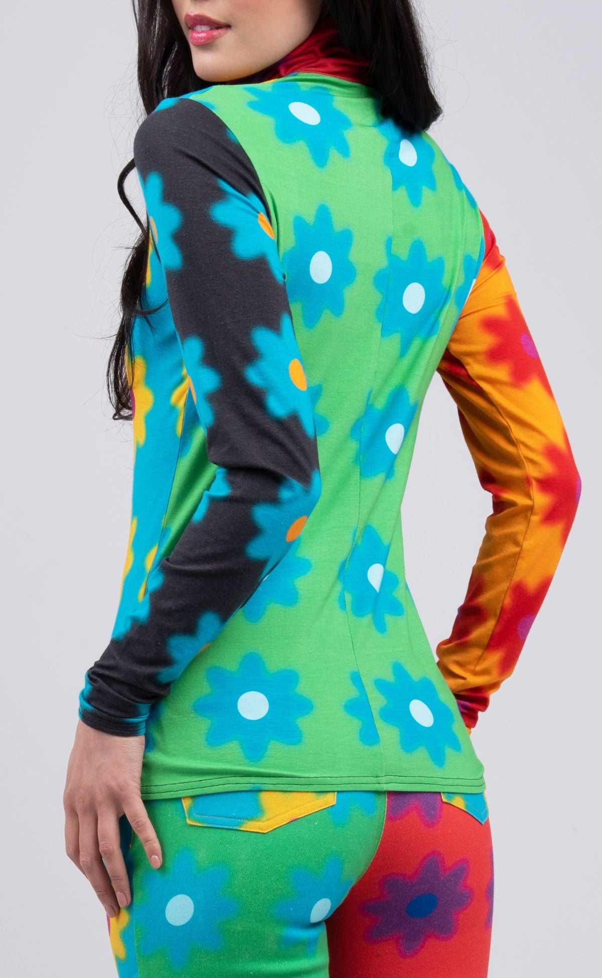 Mixed Poppy Turtleneck