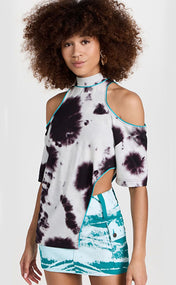 Tie Dye Cut Out Tee