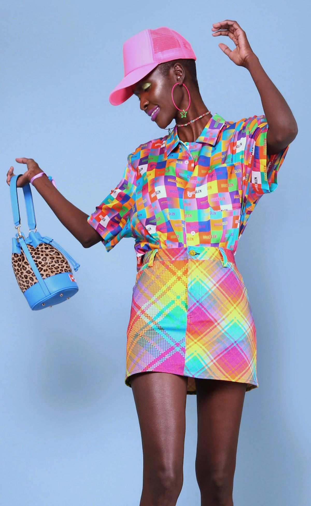 Unisex "Happy" Print Camp Shirt