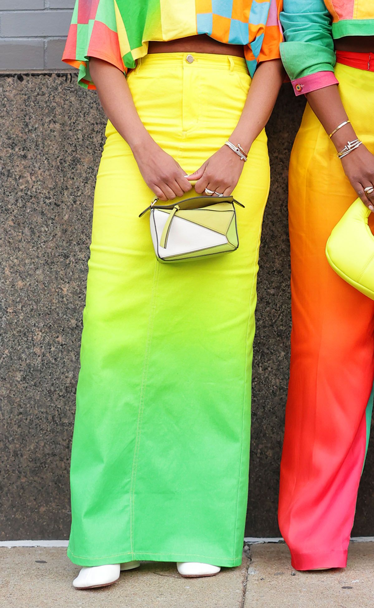 Limeade Denim Maxi Skirt