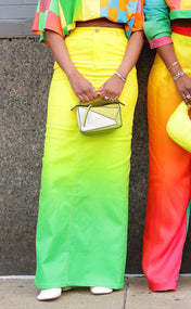 Limeade Denim Maxi Skirt