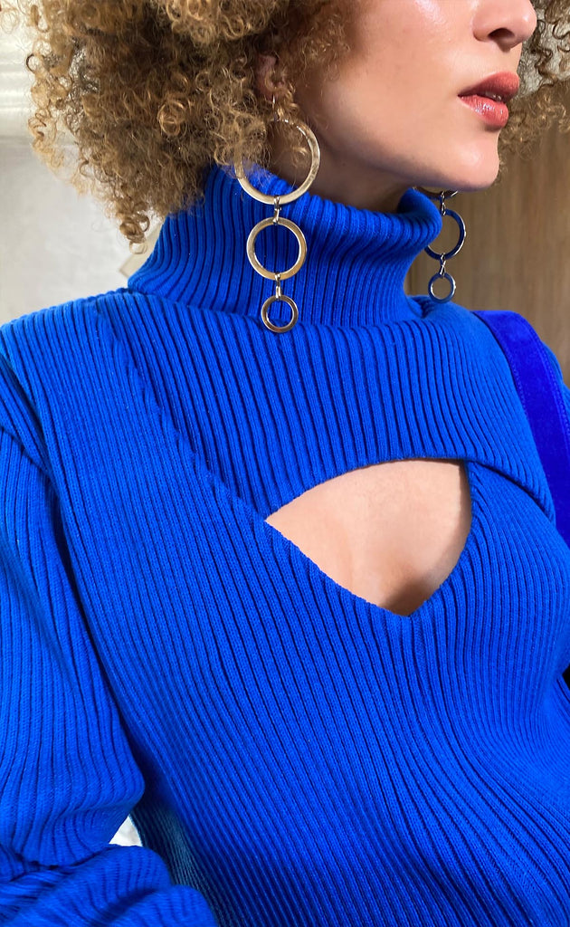 Cobalt Tangled Sweater