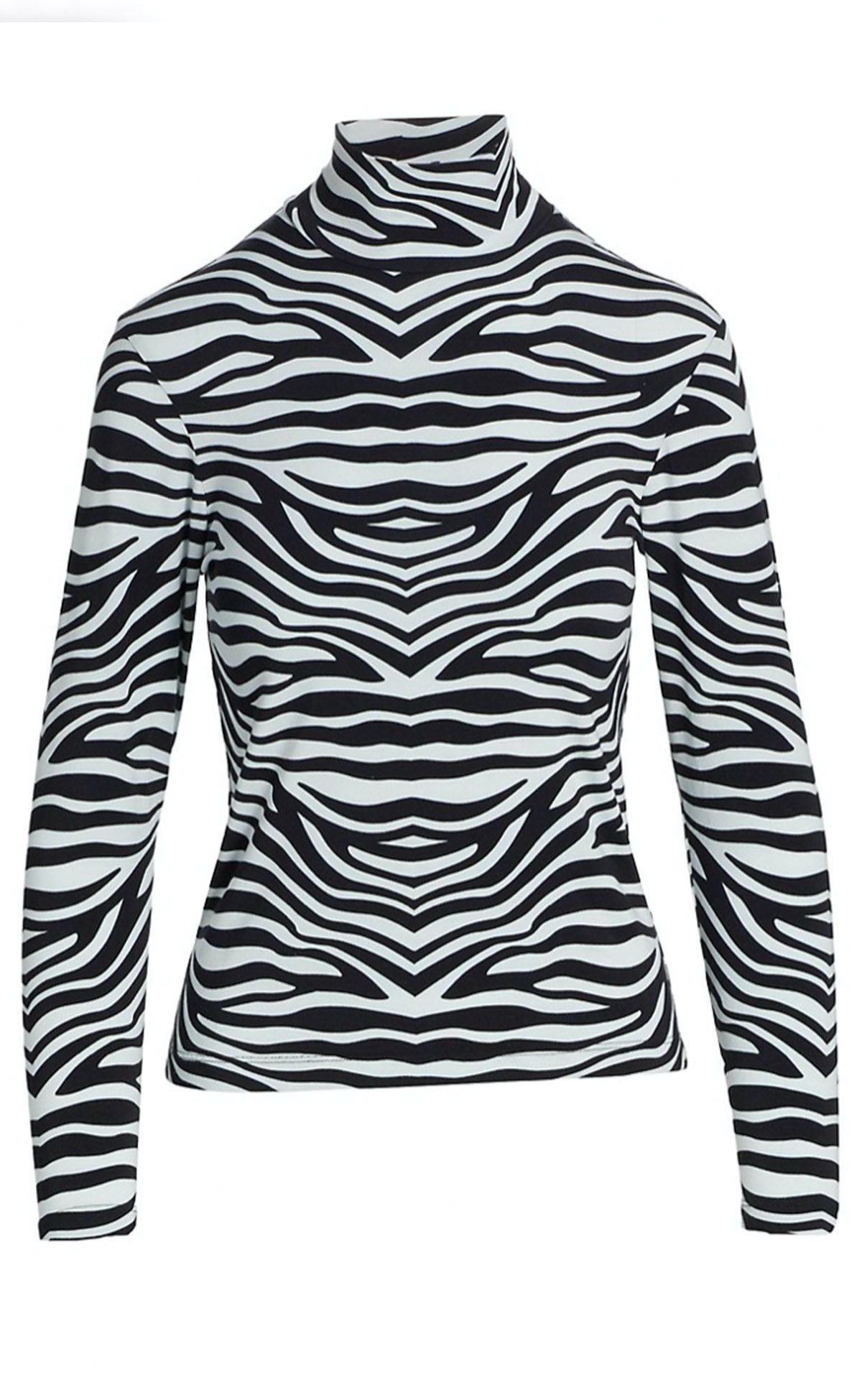 Zebra Print Turtleneck
