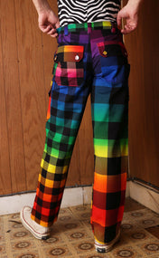 Rainbow Gingham Cargo Pant
