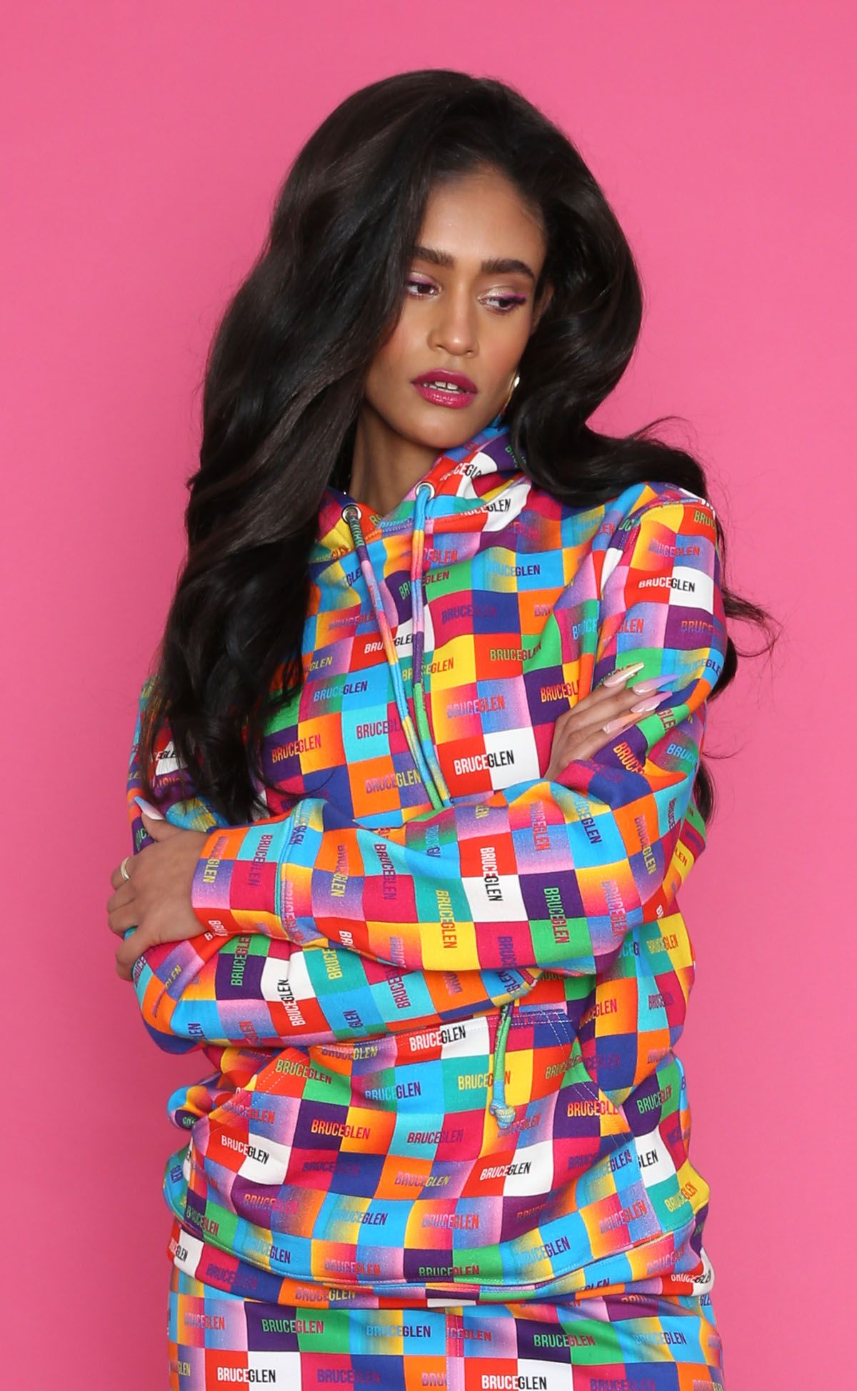 "Happy" Unisex Hoodie (Small Blocks)