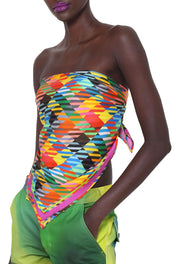 Love Check Silk Scarf