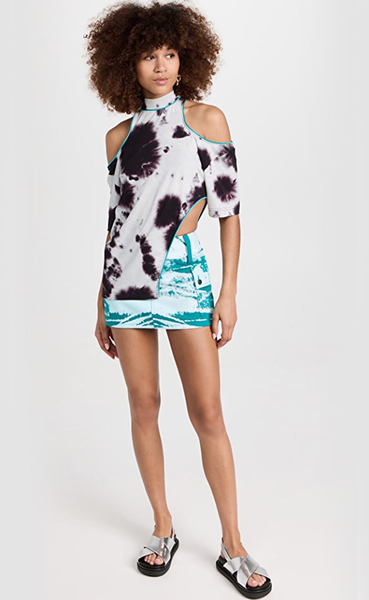 Tie Dye Cut Out Tee